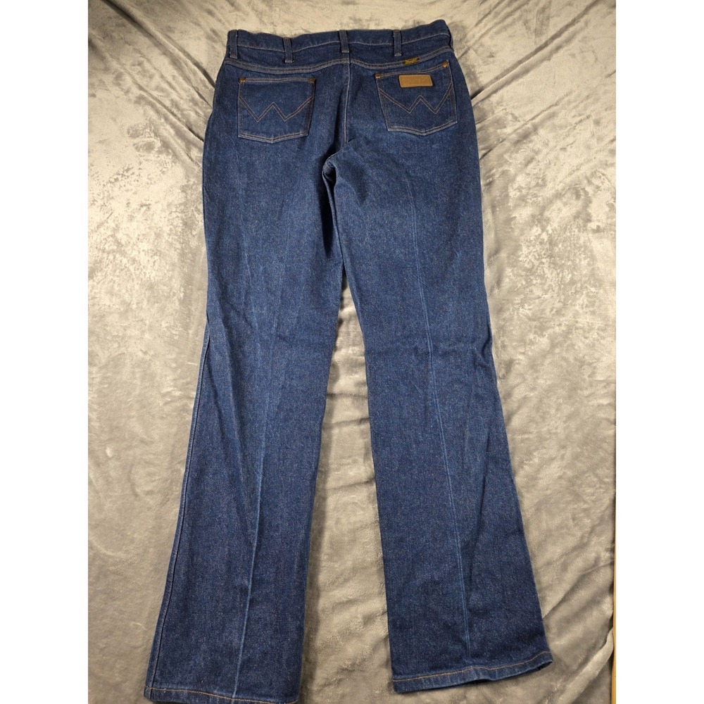 VTG Wrangler Jeans Mens‎ 38x34 Blue Denim Rodeo Cowboy Cut Slim 936DEN 90's USA - Picture 5 of 5